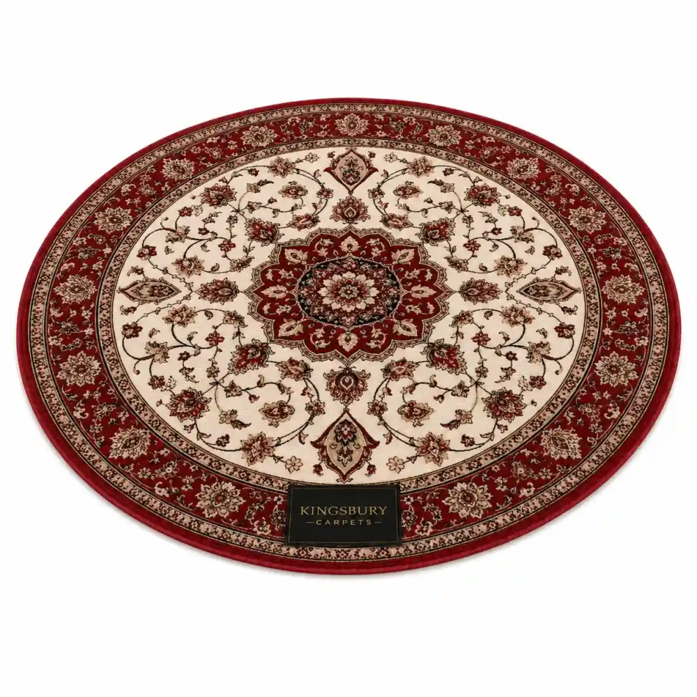 Kingsbury Carpets Traditional Round Rug, Polyester, 150 cm Diameter