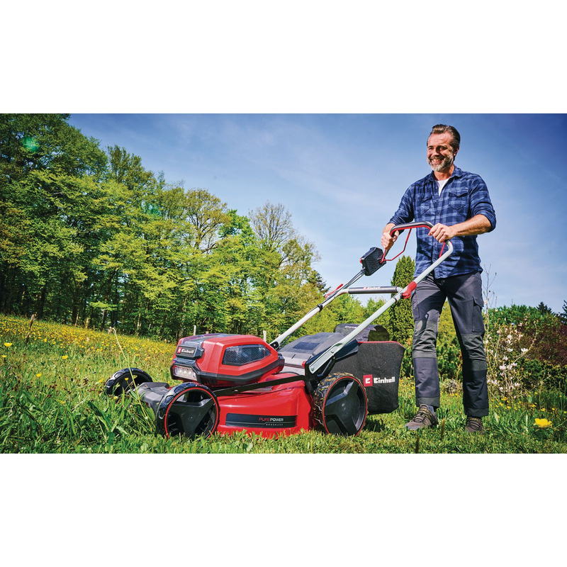 Einhell Professional PXC 36V Brushless Steel Deck Cordless Lawn Mower 52cm 4 x 5.2Ah - Image 3
