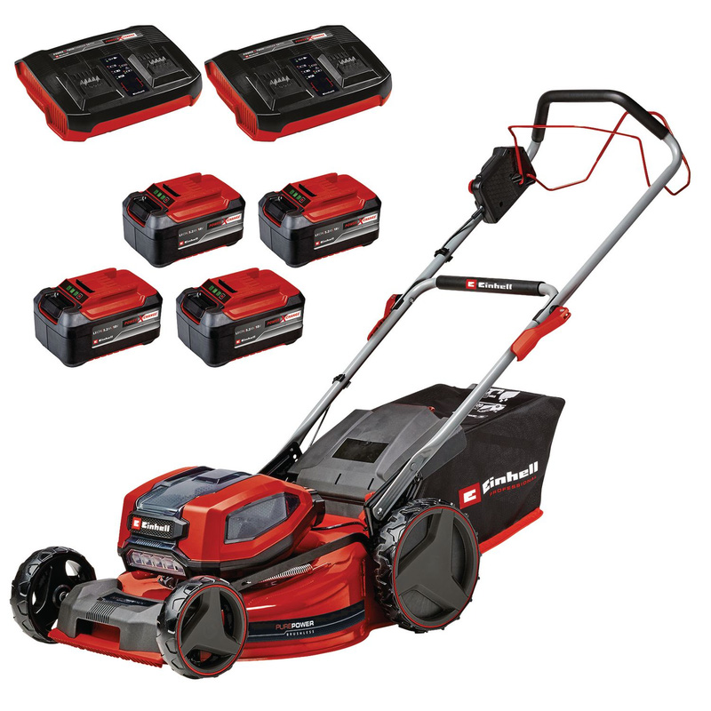 Einhell Professional PXC 36V Brushless Steel Deck Cordless Lawn Mower 52cm 4 x 5.2Ah